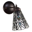 LumiLamp Wandleuchte Tiffany 17x12x23 cm  Transparant Glas Metall Rund