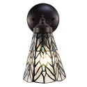 LumiLamp Wandlamp Tiffany  17x12x23 cm  Transparant Glas Metaal Rond