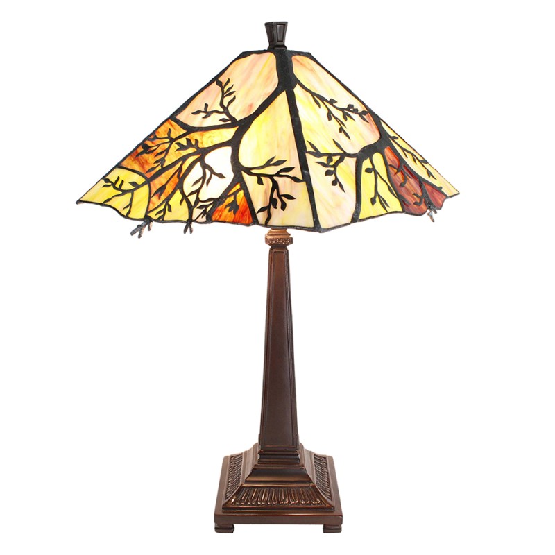 LumiLamp Table Lamp Tiffany 36x36x57 cm Beige Brown Glass Metal
