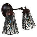LumiLamp Lampada da parete Tiffany 30x23x23 cm  Trasparente Vetro Metallo Rotondo