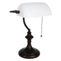 LumiLamp Lampe de table 26x16x38 cm Blanc Métal Verre