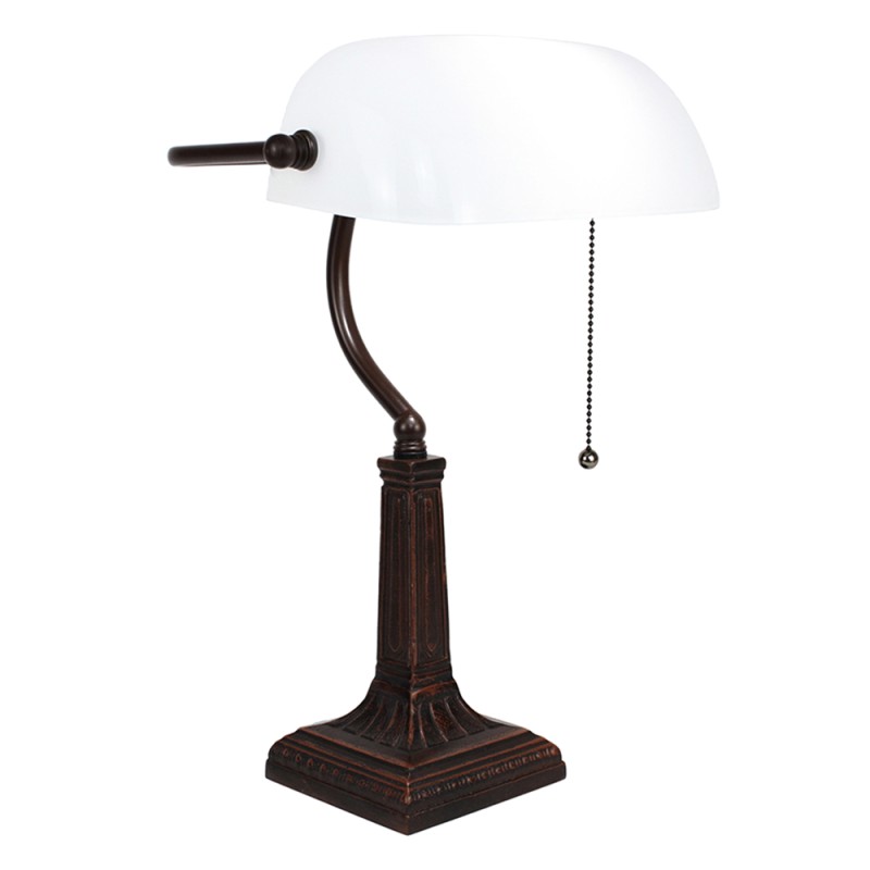 LumiLamp Lampe de table 26x23x42 cm Blanc Métal Verre