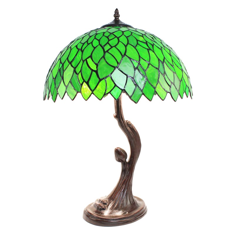 LumiLamp Lampe de table Tiffany Ø 41x57 cm  Vert Verre