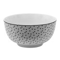 Clayre & Eef Soup Bowl 500 ml White Black Porcelain