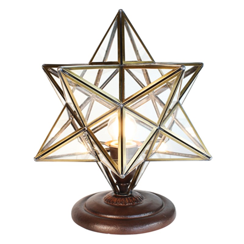 LumiLamp Lampada da scrivania Stella 26x26x36 cm  Trasparente Metallo Vetro