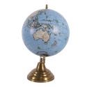 Clayre & Eef Globe 22x33 cm Blue Wood Metal