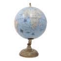 Clayre & Eef Globe 22x33 cm Blue Wood Metal