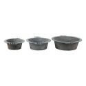 Clayre & Eef Decorative Bowl Set of 3 Ø 36x11 cm Grey Metal