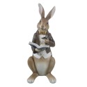 2Clayre & Eef Statue Rabbit 15*13*40 cm Beige Brown