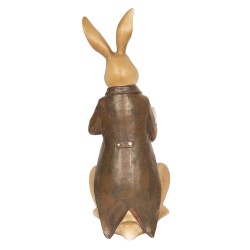 Clayre & Eef Statua Decorativa  Coniglio 15*13*40 cm Beige, Marrone