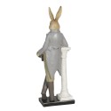 Clayre & Eef Figurine Rabbit 17x9x46 cm Blue Grey Polyresin