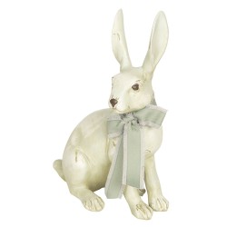 Clayre & Eef Statue Rabbit 20*11*28 cm Beige Green