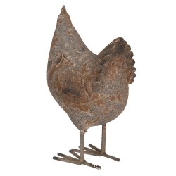 Clayre & Eef Statue Chicken 13*9*20 cm Grey