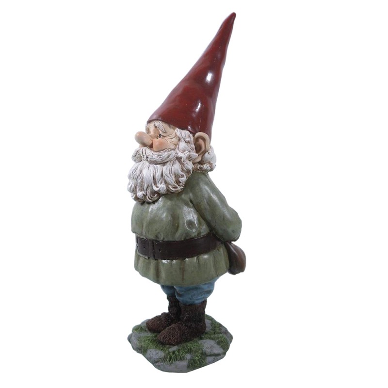 2Clayre & Eef Statue Gnome 22*13*40 cm Green