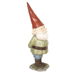 Clayre & Eef Statue Gnome 22*13*40 cm Green