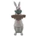 Clayre & Eef Figur Kaninchen 15x13x37 cm Weiß Polyresin