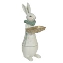 Clayre & Eef Figur Kaninchen 15x13x37 cm Weiß Polyresin