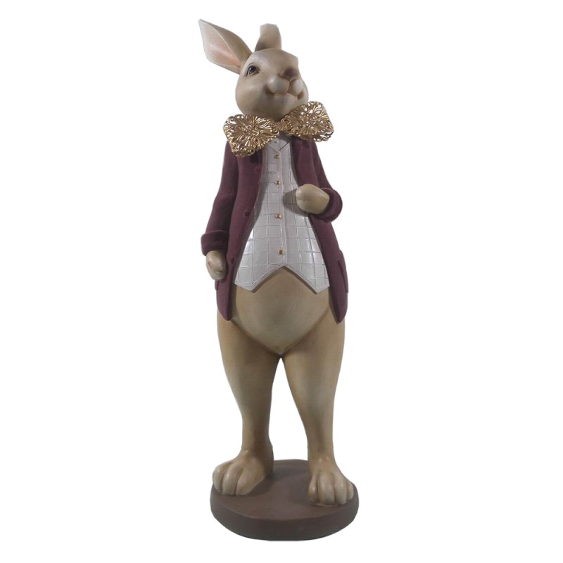 Clayre & Eef Figurine Rabbit 18x17x54 cm Brown Polyresin