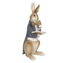 Clayre & Eef Figurine Rabbit 15x13x40 cm Brown Grey Polyresin