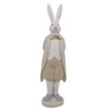 Clayre & Eef Figurine Rabbit 9x9x30 cm White Beige Polyresin