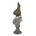 Clayre & Eef Statuetta Coniglio 12x12x32 cm Beige Marrone  Poliresina
