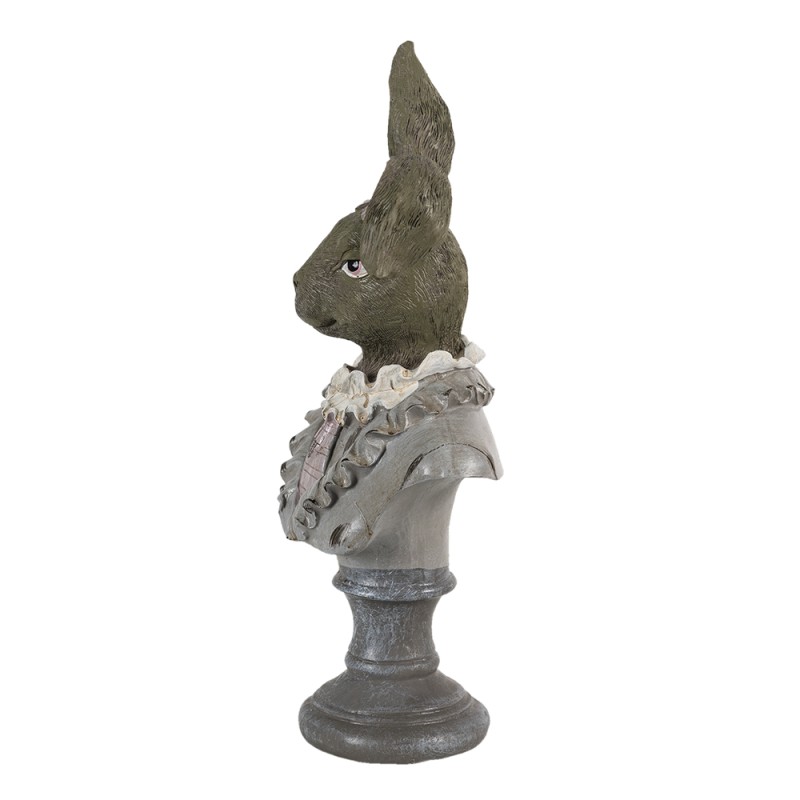 Clayre & Eef Statuetta Coniglio 12x12x32 cm Beige Marrone  Poliresina