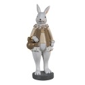 Clayre & Eef Figurine Rabbit 10x8x25 cm Beige White Polyresin