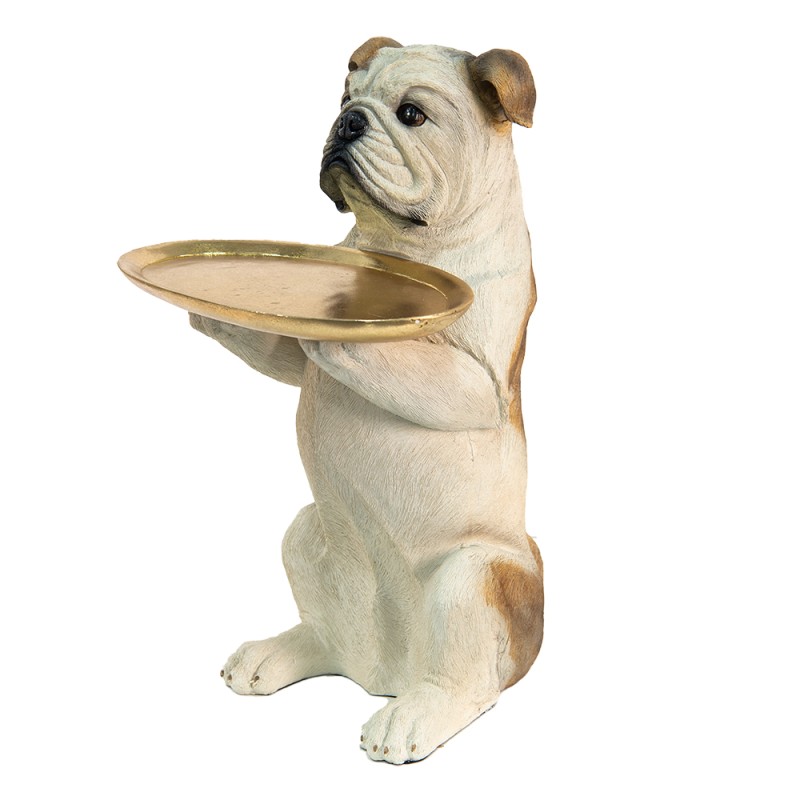 band Zenuwinzinking zwart Clayre & Eef Beeld Hond 37x29x48 cm Beige Bruin