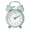 2Clayre & Eef Alarm Clock  9*5*12 cm Blue Metal Glass