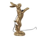 Clayre & Eef Table Lamp Rabbit 12x24x41 cm Gold colored Plastic