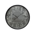 Clayre & Eef Wall Clock Ø 60 cm Grey Iron Round