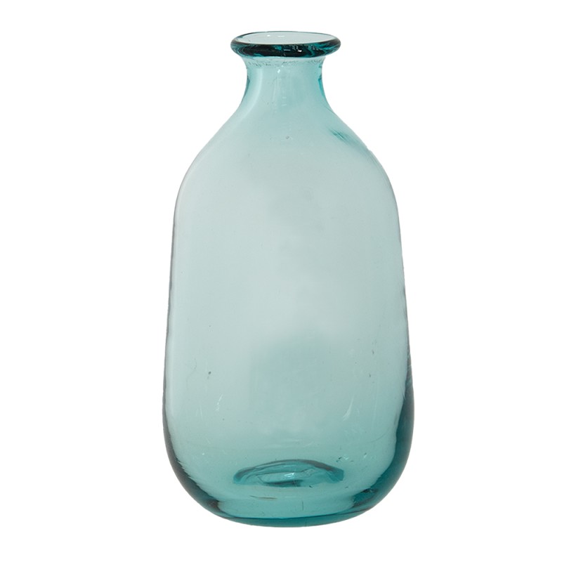 Clayre & Eef Vase Ø 8x16 cm Bleu Verre