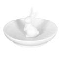 Clayre & Eef Scodella Coniglio 13x13x9 cm Bianco Ceramica
