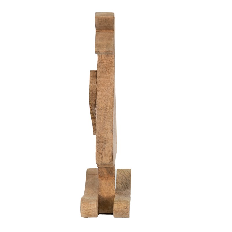 Clayre & Eef Figurine Lapin 17x7x30 cm Marron Bois