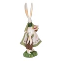 Clayre & Eef Figur Kaninchen 10x7x25 cm Grün Polyresin