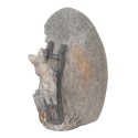 Clayre & Eef Decorazione Coniglio 22x18x27 cm Grigio Pietra