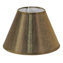 Clayre & Eef Lampshade Ø 25x16 cm Green Gold colored Textile Round