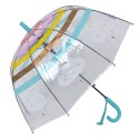 Juleeze Parapluie pour enfants Ø 65x65 cm Bleu Plastique Nuages