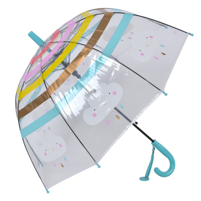 Juleeze Parapluie pour enfants Ø 65x65 cm Bleu Plastique Nuages