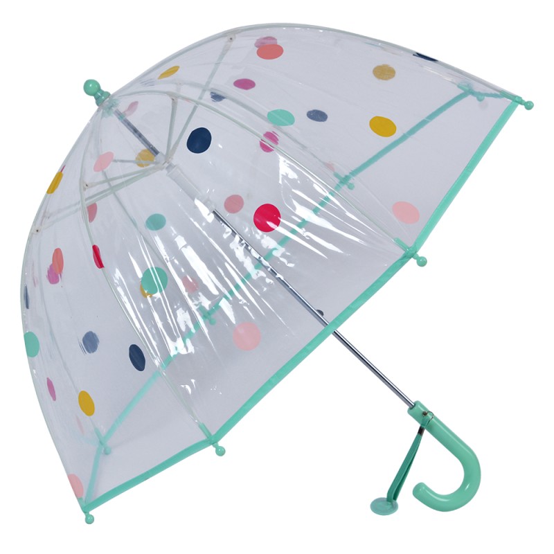 Juleeze Children's Umbrella Ø 65x65 cm Green Plastic Dots