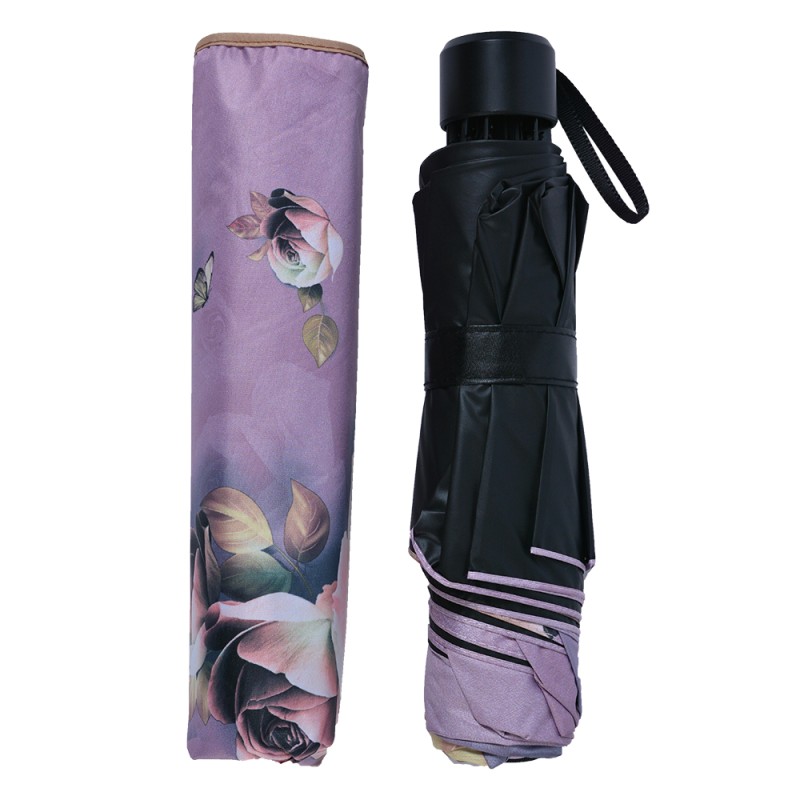 Juleeze Erwachsenen-Regenschirm Ø 95 cm Violett Polyester Blumen