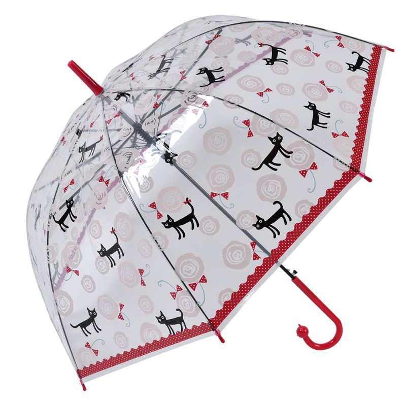 Juleeze Parapluie pour adultes Ø 60 cm Rouge Plastique Chats