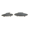 Clayre & Eef Serving Platter Set of 2 Shell Grey Iron