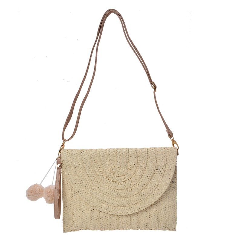 Juleeze Damenhandtasche 27x20 cm Beige Polyester