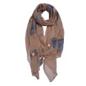 Juleeze Printed Scarf 70x180 cm Brown Synthetic Feathers