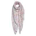 Juleeze Printed Scarf 80x180 cm Green Synthetic Flamingo