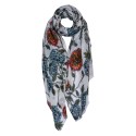 Juleeze Printed Scarf 90x180 cm White Synthetic