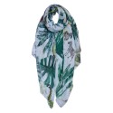 Juleeze Printed Scarf 90x180 cm Green Synthetic Wild Animals