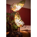 LumiLamp Lampe de table Tiffany Papillon 24x17x47 cm Jaune Verre