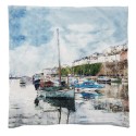 Clayre & Eef Cushion Cover 45x45 cm Blue Green Polyester Square Small Boats